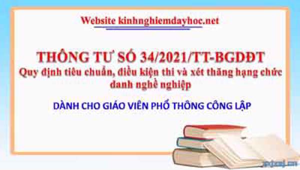 TҺông tư số 34/2021/TT-BGDĐT của Bộ Giáo dục